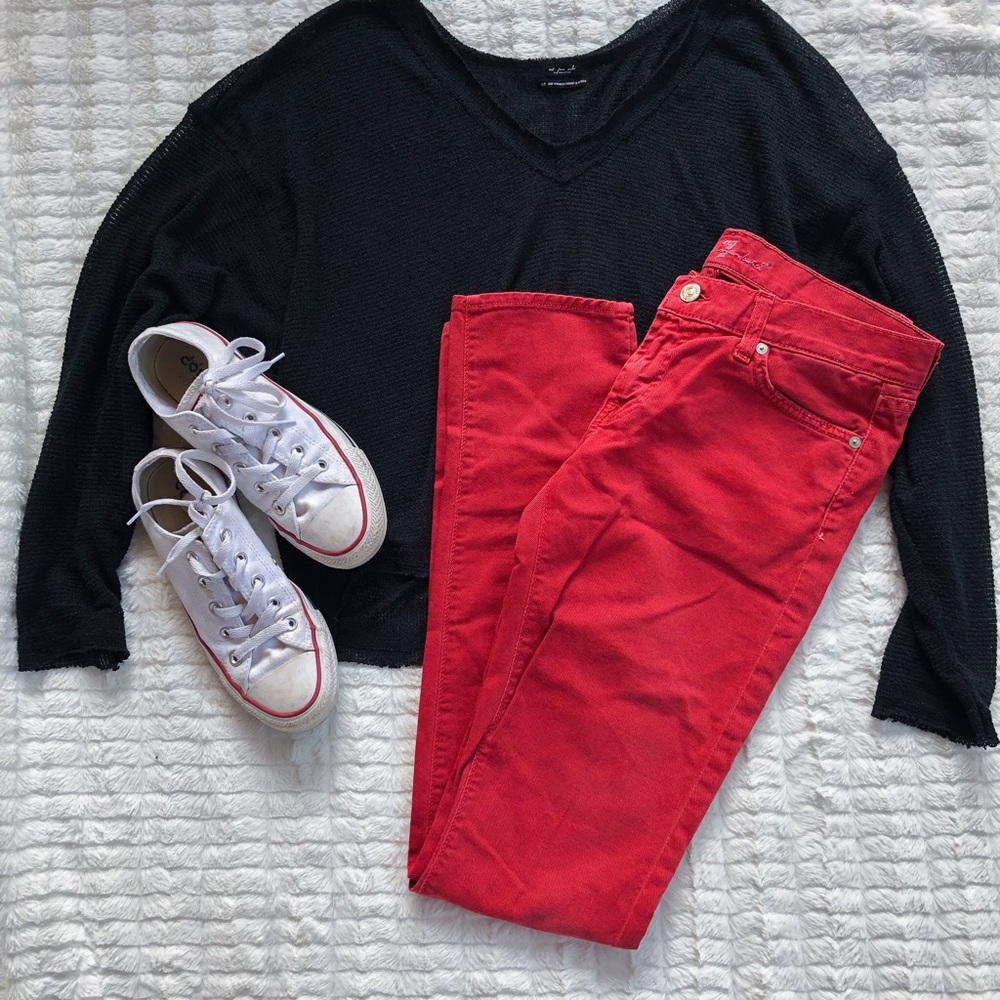 7 For All Mankind Red Jeans